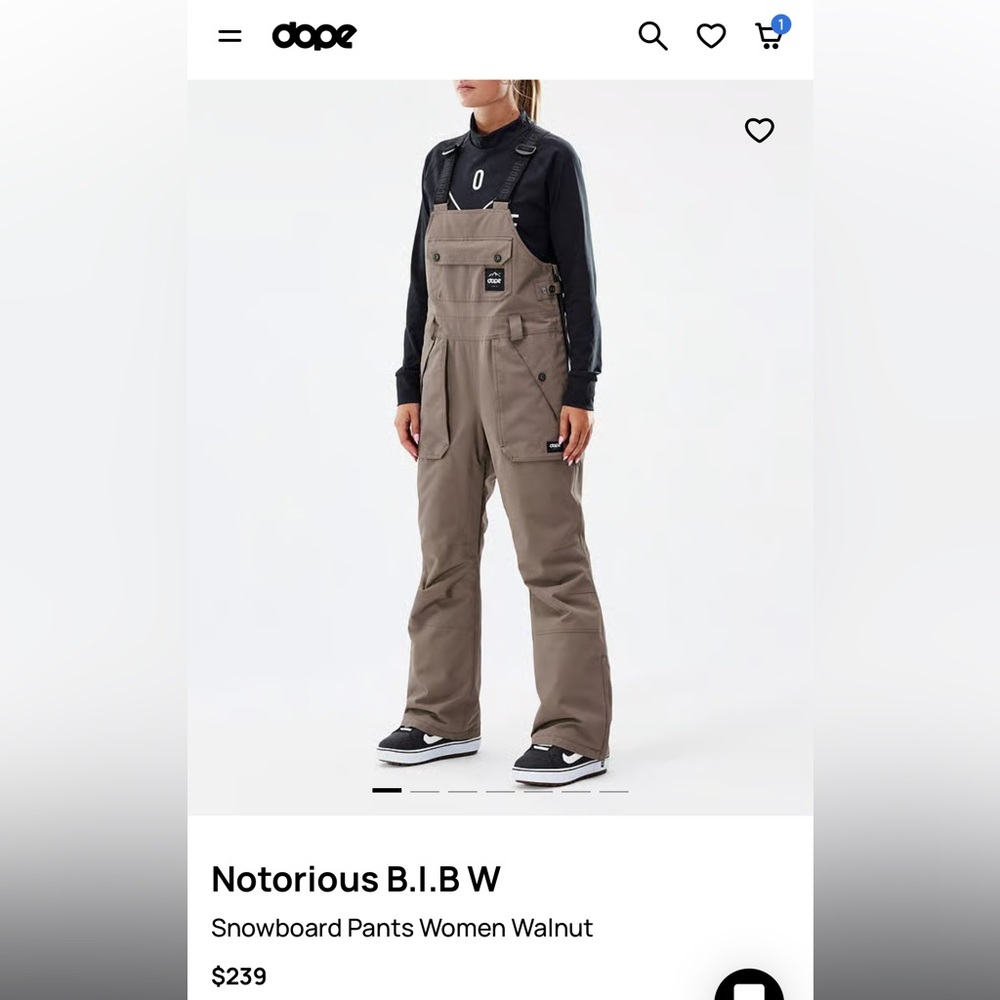 DOPE Notorious B.I.B W Snowboard Pants - Brown